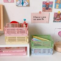 Caja De Almacenamiento Plegable De Plástico 2Pcs Cesta Plegable Organizadora Portátil Para Maquillaje Joyas Juguetes - details 1