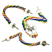 Juguete Para Pájaros De Algodón Colorido Con Correa Y Perches Para Masticar Juguete De Aire Libre Para Cages De Pájaros Juguete De Subida Y Colgaje Para Pájaros Periquitos - details 1