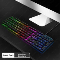 Teclado Mecánico De Juego 104 Teclas Con Iluminación RGB Ergonómico Para PC Laptop Oficina Conexión USB Cableado - details 0