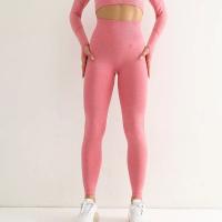 Leggings Deportivos Sin Costuras Para Mujer Cintura Alta Elástica Sólida Yoga Gimnasio Entrenamiento Pantalones De Correr Accesorios De Gimnasio - details 4