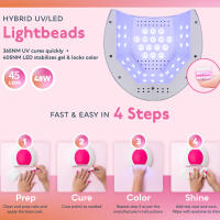 YIKOOLIN Lámpara LED UV Para Uñas 48W Secador Profesional De Polvo De Gel Con 4 Tiempos Y Sensor Automático Para Uso En Hogar Y Salon - details 4