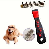 Cepillo De Belleza Para Perros De Dos Filas Avanzado Apto Para Razas Grandes De Perros Acero Inoxidable - details 4