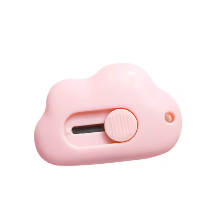 Cuchillo Extendible Y Portátil Mini Nube Arte Para Cortar Papel Ideal Para Abrir Paquetes Y Cajas Oficina Doble Facede - 1