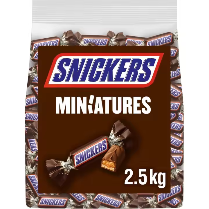 Snickers Mini - Caja de 2,5 Kg de Snickers Miniatures - 250 Unidades aprox - 1