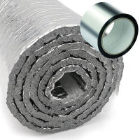 Pack 2 en 1 - Aislante térmico reflexivo 100% aluminio y Espuma de polietileno (ancho 1,20m) + Cinta de Aluminio. Aislamiento viviendas, techos, portales, caravanas... Antihumedades - details 5