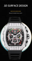 Reloj De Lujo Para Hombre ONOLA Diseño De Moda Con Diamantes Inlaidos Resistente Al Agua Mecánico Automático Material De Correa De Silicona - details 2