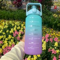 Botella Deportiva De Agua Con Marca De Tiempo Reutilizable Y Portátil Para Adultos Material De Plástico PP Para Gimnasio Y Viajes - details 5