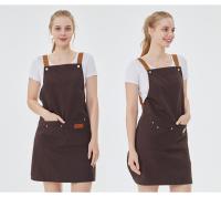 Aguas Repellente Del Apron De Cocina Unisex Con Bolsillos Para Trabajo Limpieza Restaurante Waiter Apron De Florista Tienda De Té En Bolsa Pinafore - details 7