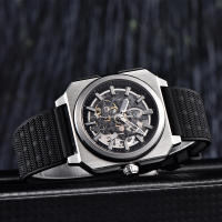 Reloj Mecánico Automático Pagani Design 2024 38mm Dial Luminoso Cuadrado 50m Impermeable Tourbillon Para Hombres Con Correa De Cuero Y Cristal De Zafiro - details 10