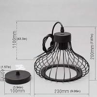 Lámpara De Pared Metálica Negra Retro Montaje En Plano E27 Para Cocina Y Decoración Del Hogar Luz Baja De Acero Y Hierro - details 7