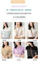 Suéter De Punto Para Mujer 2025 Estilo Oficina Lady Con Rayas Cuello Redondo Manga Larga Suéter Caliente Y Suave Para Todas Las Estaciones - details 0