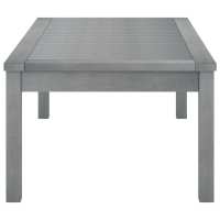vidaXL Mesa de centro de madera maciza de acacia gris 100x50x33 cm - details 2