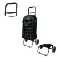 El diseño de celosía de dos ruedas del carrito de supermercado mide aproximadamente 40 L y aproximadamente 95 * 35 * 38 CM. - details 1
