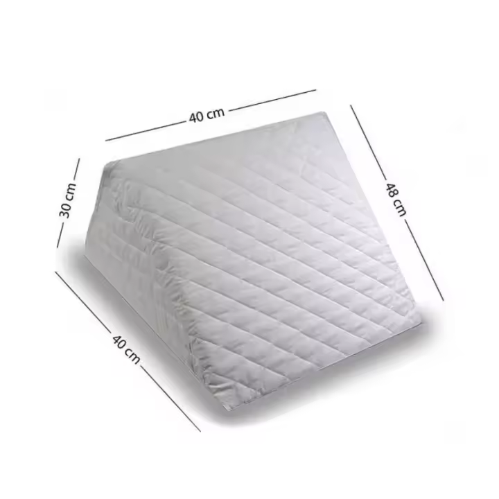 Almohada con forma de cuña sujeción de espalda y piernas cojín de lectura 40x30x48cm - 1