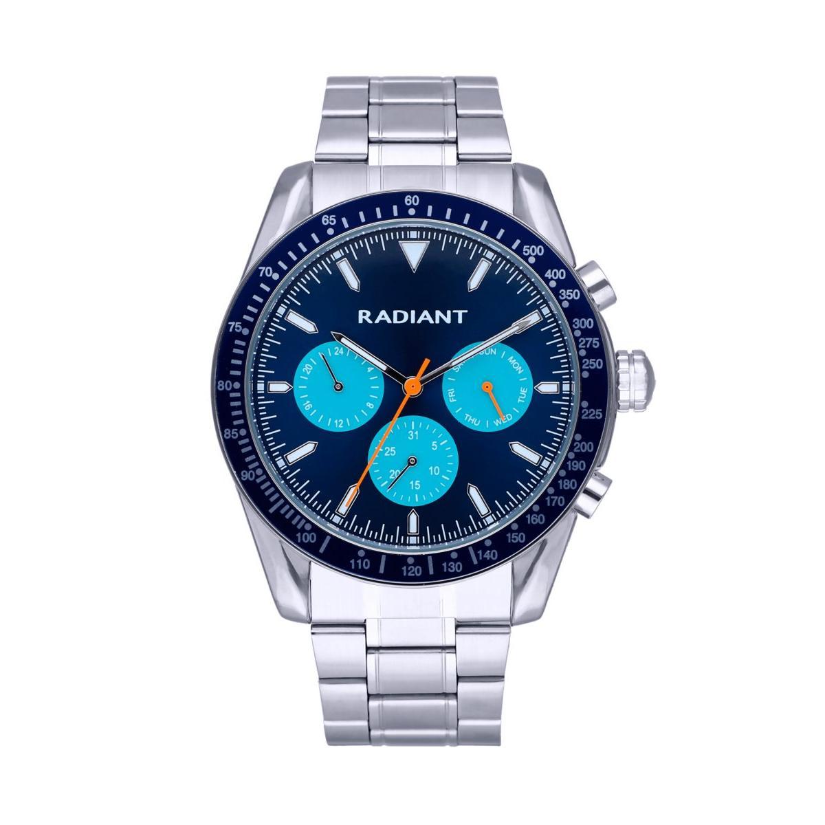 Radiant Reloj Hombre Tidemark 45mm Multi Dial Ipsilver Braz Metal 5 Atm
