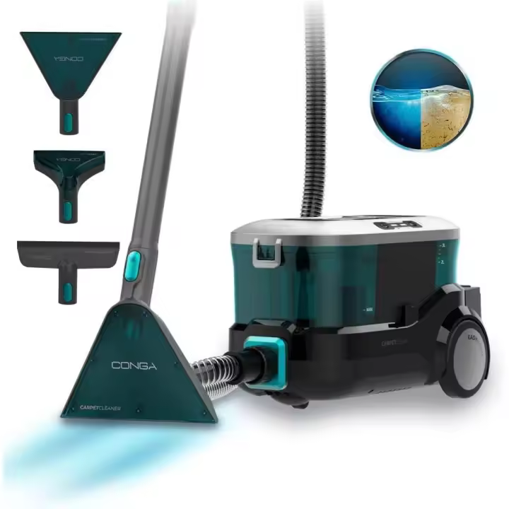 Cecotec Limpiador Aspirador de Tapicerías y Alfombras, Aspiradora de Trineo Conga CarpetClean 10000 EasyHome. 800W - 1