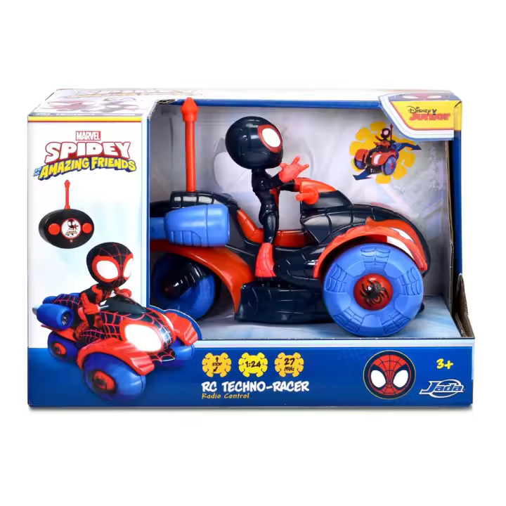 Coche radio control Spidey Techno Racer escala 1:24 17 cm (Smoby 203223001) - 1
