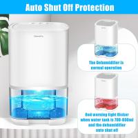 350 ml, adecuado para 5-26 Izer, deshumidifier doméstico, deshumidididiador para dormitorios Pequeños con 7 Luces LED, deshumidididifier Automático ultroculencioso - details 2