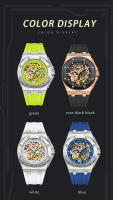 Reloj Deportivo De Lujo ONOLA Para Hombre Resistente Al Agua Con Movimiento Automático De Mezclador Correa De Silicona Display Sin Números Estilo Casual - details 6
