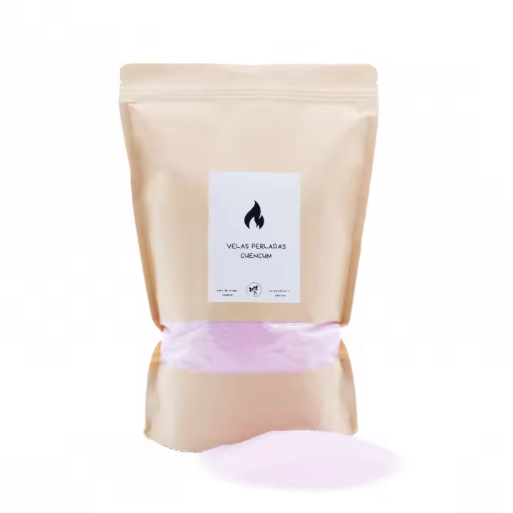 CUENCUM Kit Original para Hacer Velas Perladas: Crea velas blancas únicas con las perlas de cera de origen vegetal, libres de parafina. Diseñado para uso sencillo sin necesidad de fundir, se adapta perfectamente a cualquier tipo de recipiente. - 1