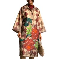 Vestido oversize mujer con estampado de amapolas – estilo boho chic elegante – WA Wild Animal – talla única - details 1