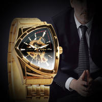 Reloj Automático De Lujo Para Hombres WINNER Con Esqueleto Triangular Y Correa De Acero Inoxidable Luminoso Resistente Al Agua Y Al Choque - details 2