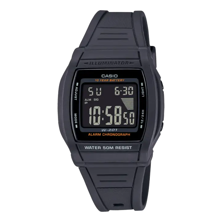 Reloj Digital Vintage Casio W-201-1BV Original Nuevo Envio en menos de 24 horas - 1