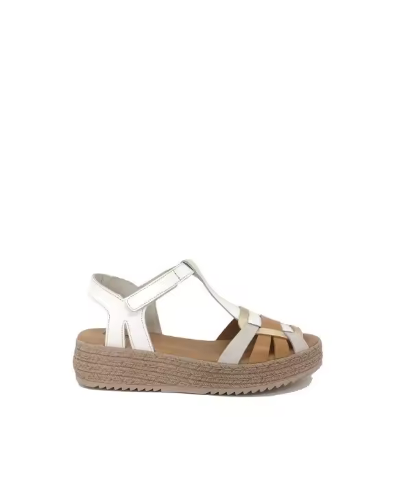 RKS 882243 Sandalias Abiertas Alpargatas Mujer Marrón - 1