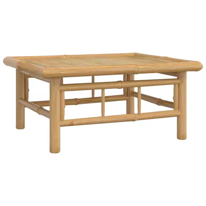 vidaXL Mesa de jardín bambú 65x55x30 cm Conjunto Terraza Muebles Jardín Exterior Juego de Muebles de jardín Mueble Jardín Exterior Muebles de Salon Exterior - 1