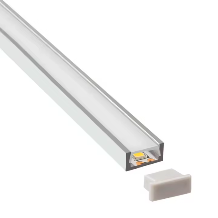 LEDBOX KIT - Perfil aluminio SENSA para tiras LED, 2 metros. Perfiles para tiras LED, Perfiles de superficie - 1