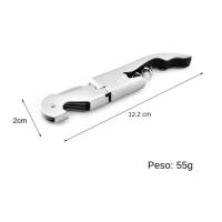 Aguja Para Botellas De Vino Profesional Con Corte De Sellador Acero Inoxidable Plegable Para Bartenders Y Waiters - details 6