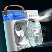 Ventilador Portátil 3 En 1 Con Condicionador De Aire Y Luz Nocturna LED Humidificador Ajustable Para Oficina Y Hogar - details 1