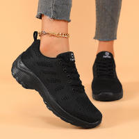 Zapatillas De Correr Casual Para Mujer Transpirables Ligeros Con Plataforma Y Cordones Zapatos Deportivos De Camuflaje Para Caminar Al Aire Libre - details 1
