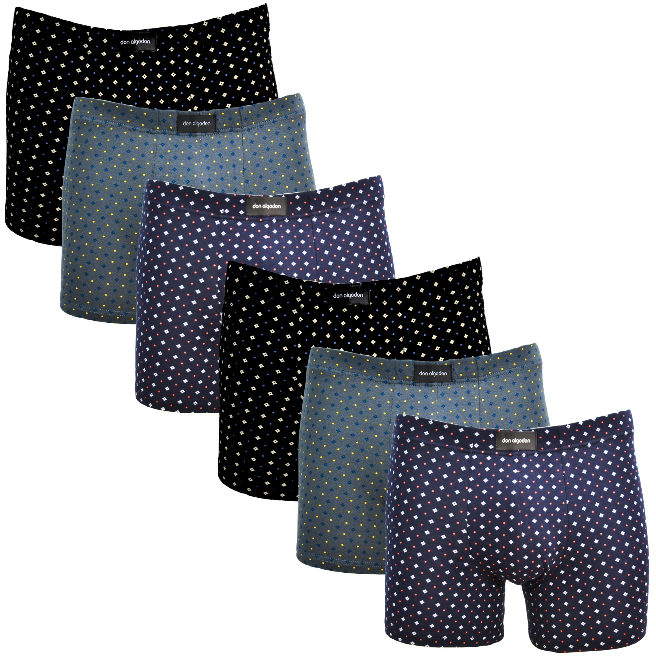 Don Algodon - Pack 6 Bóxers para Hombre de Algodón | Ropa Interior Cómoda y Elástica para Uso Diario