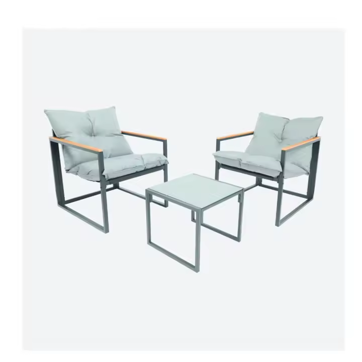 Conjunto de jardín  con Mesa Y 2 sillones. 3 piezas - 1