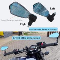 Espejo Retrovisor Azul Para Motocicleta Modificación 22mm Ovalado Adecuado Para Chunfeng NK250 Y NK650 Material Aleación De Aluminio Y Vidrio - details 8