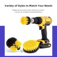 Set De 4 Piezas De Cepillo Para Taladro Limpiador De Pisos De Azulejos Baños Cocinas Y Coches Kit De Limpieza Con Cepillo De Nylon - details 0