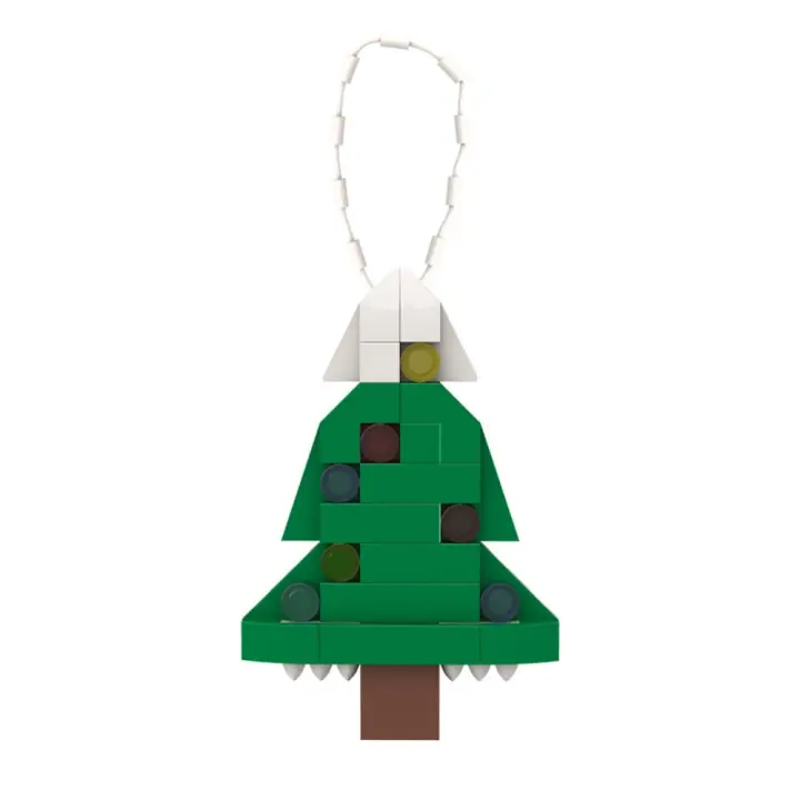 Bloques De Construcción De Navidad Con Colgante De Árbol De Navidad Y Personajes Como Santa Claus Yegua De Navidad Y Muñeco De Nieve Decoración De Ambiente De Navidad Sin Batería Para Adultos - 1