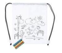 Lote de 15 mochilas coloreables para pintar con ceras regalos para cumpleaños fiestas infantiles detalles para niños en Bodas comuniones bautizos asociaciones tiendas entretenimiento mochila para colorear con ceras - details 3