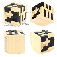 Rompecabezas 3D Cubo Luban Juguete Educativo De Madera Interlocking Para Niños Juego De Desarrollo Cerebral Regalo Para Niños - details 9