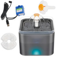 Dispensador de agua para mascotas con filtro de recirculación para agua dulce, fuente de beber automática para gatos, carga USB con iluminación LED - details 12