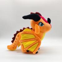 Juguete De Peluche Dragón De Fuego Suave Animal De Peluche Naranja Para Niños Y Niñas Decoración De Habitación Regalo Especial - details 1