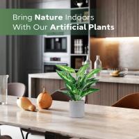 Pequeñas Plantas Artificiales En Maceta Para Decoración De Escritorio De Oficina Baño Hogar Estilo Bonsái Material Plástico - details 6