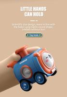 Pequeño Tren Inertia Press Con Silbato Juguete Interactivo Para Padres Y Niños Coche De Dibujos Animados Resistente Al Impacto Para Bebés - details 12