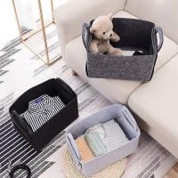 Cesta De Almacenamiento Plegable De Terciopelo Para Ropa Lavandería Estación De Trabajo Gran Capacidad Caja De Almacenamiento De Cosméticos Libros Suministros Estudiar - details 6