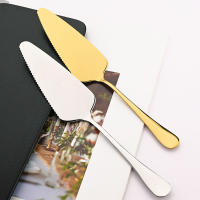 Juego De 2 Piezas De Cuchillería En Oro Acero Inoxidable Cuchillo Para Pasteles Mano Larga Shovel Pizza Herramienta De Cocina Utensilios De Plata - details 5