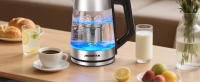 AIGOSTAR Hervidor de agua inteligente con control de temperatura y función mantener caliente, 2200 W, 1,7 L de acero inoxidable y vidrio, revestimiento cerámico antical, libre de BPA, para hogar, oficina y fiestas - details 1