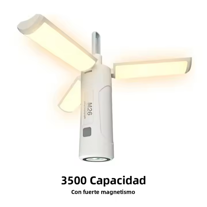 Linterna Portátil Recargable 3500mAh LED Para Acampar Y Viajes Plegable Con Luz De Emergencia USB Para Estudiantes Y Dormitorios - 1
