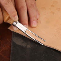 KRABALL 1PCS Lámina De Bordes De Cuero 4/6/8mm Para Artesanía De Cuero Cincelado Herramienta De Corte Con Mango De Madera - details 1