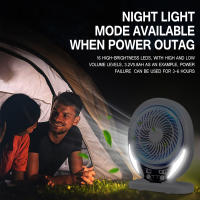 Lámpara Solar Con Ventilador Y Panel Solar Para Exteriores Luz LED Recargable AC DC Para Camping Luz De Emergencia IP65 ABS - details 6